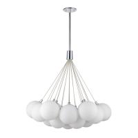 LED Chandelier by Kuzco Lighting - Bolla Collection, Opal Glass Finish - CH3128-OP