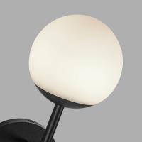 LED Exterior Wall Mount by Kuzco Lighting - Claremont Collection, Black/Opal Glass Finish - EW78513-BK/OP