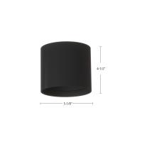 LED Flush Mount by Kuzco Lighting - Falco Collection, Black Finish - FM10605-BK-UNV