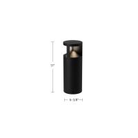 LED Exterior Bollard by Kuzco Lighting - Glen Collection, Black Finish - EB82217-BK-UNV