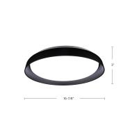 LED Flush Mount by Kuzco Lighting - Hampton Collection, Black Finish - FM43117-BK-5CCT