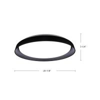 LED Flush Mount by Kuzco Lighting - Hampton Collection, Black Finish - FM43121-BK-5CCT