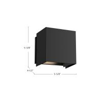 LED Exterior Wall Sconce by Kuzco Lighting - Helsinki Collection, Black Finish - EW48006-BK-UNV
