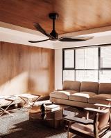 52"Exterior Ceiling Fan by Kuzco Lighting - Hugo Collection, Matte Black Finish - CF92952-MB