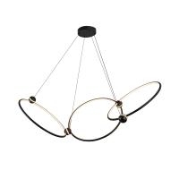 LED Chandelier by Kuzco Lighting - Isho Collection, Black Finish - CH17703-BK