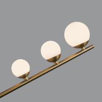 LED Chandelier by Kuzco Lighting - Cypress Collection, Brushed Gold/Opal Glass Finish - CH55530-BG/OP