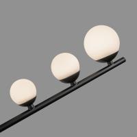 LED Chandelier by Kuzco Lighting - Cypress Collection, Black/Opal Glass Finish - CH55530-BK/OP