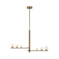LED Pendant by Kuzco Lighting - Cypress Collection, Brushed Gold/Opal Glass Finish - PD55520-BG/OP