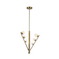 LED Pendant by Kuzco Lighting - Cypress Collection, Brushed Gold/Opal Glass Finish - PD55520-BG/OP