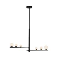 LED Pendant by Kuzco Lighting - Cypress Collection, Black/Opal Glass Finish - PD55520-BK/OP