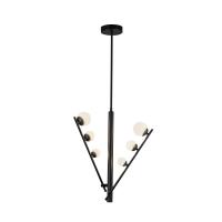 LED Pendant by Kuzco Lighting - Cypress Collection, Black/Opal Glass Finish - PD55520-BK/OP