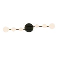 LED Vanity by Kuzco Lighting - Cypress Collection, Black/Opal Glass Finish - VL55529-BK/OP