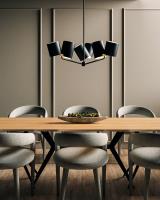 Six Light Chandelier by Kuzco Lighting - Keiko Collection, Black Finish - CH58830-BK