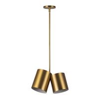 Two Light Pendant by Kuzco Lighting - Keiko Collection, Brushed Gold Finish - PD58814-BG