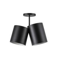 Two Light Semi-Flush Mount by Kuzco Lighting - Keiko Collection, Black Finish - SF58814-BK