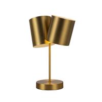 Two Light Table Lamp by Kuzco Lighting - Keiko Collection, Brushed Gold Finish - TL58814-BG