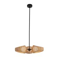 LED Chandelier by Kuzco Lighting - Lanai Collection, Black/Opal Glass Finish - CH20625-BK/OP