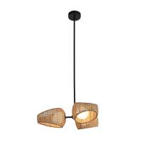 LED Chandelier by Kuzco Lighting - Lanai Collection, Black/Opal Glass Finish - CH20625-BK/OP