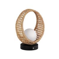 LED Table Lamp by Kuzco Lighting - Lanai Collection, Black/Opal Glass Finish - TL20610-BK/OP