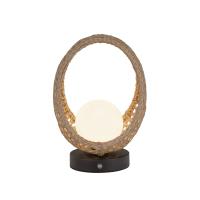 LED Table Lamp by Kuzco Lighting - Lanai Collection, Black/Opal Glass Finish - TL20610-BK/OP