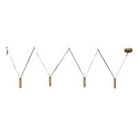 LED Linear Pendant by Kuzco Lighting - Mason Collection, Vintage Brass Finish - LP90404-VB