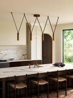 LED Linear Pendant by Kuzco Lighting - Mason Collection, Vintage Brass Finish - LP90404-VB