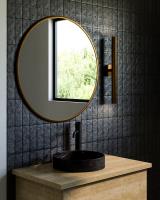 LED Wall Sconce by Kuzco Lighting - Mason Collection, Vintage Brass Finish - WS90424-VB
