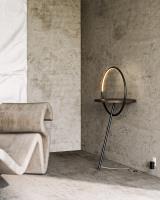 LED Floor Lamp by Kuzco Lighting - Maya Collection, Black/Walnut Finish - FL83818-BK/WT