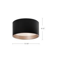 LED Flush Mount by Kuzco Lighting - Mousinni Collection, Black Finish - FM11414-BK-5CCT
