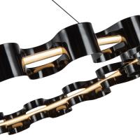 LED Chandelier by Kuzco Lighting - Nami Collection, Glossy Black Finish - CH18035-GBK