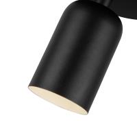 One Light Semi-Flush Mount by Kuzco Lighting - Nola Collection, Black Finish - SF57704-BK