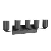 Five Light Vanity by Kuzco Lighting - Nola Collection, Black Finish - VL57732-BK