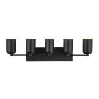 Five Light Vanity by Kuzco Lighting - Nola Collection, Black Finish - VL57732-BK