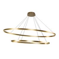 LED Chandelier by Kuzco Lighting - Ovale Collection, Brushed Gold Finish - CH79253-BG