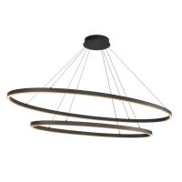 LED Chandelier by Kuzco Lighting - Ovale Collection, Black Finish - CH79253-BK