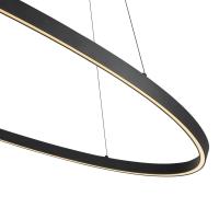 LED Linear Pendant by Kuzco Lighting - Ovale Collection, Black Finish - LP79153-BK
