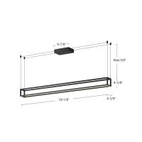 LED Linear Pendant by Kuzco Lighting - Plaza Collection, Black Finish - LP45560-BK-UNV