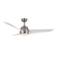 54"Ceiling Fan by Kuzco Lighting - Thalia Collection, Brushed Nickel/Matte White Finish - CF91954-BN/WH