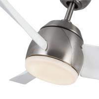 54"Ceiling Fan by Kuzco Lighting - Thalia Collection, Brushed Nickel/Matte White Finish - CF91954-BN/WH