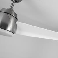 54"Ceiling Fan by Kuzco Lighting - Thalia Collection, Brushed Nickel/Matte White Finish - CF91954-BN/WH