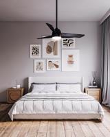 54"Ceiling Fan by Kuzco Lighting - Thalia Collection, Matte Black Finish - CF91954-MB