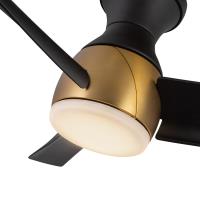 54"Hugger Fan by Kuzco Lighting - Thalia Collection, Brushed Gold/Matte Black Finish - HF91954-BG/MB