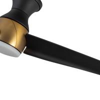 54"Hugger Fan by Kuzco Lighting - Thalia Collection, Brushed Gold/Matte Black Finish - HF91954-BG/MB
