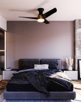 54"Hugger Fan by Kuzco Lighting - Thalia Collection, Brushed Gold/Matte Black Finish - HF91954-BG/MB