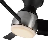 54"Hugger Fan by Kuzco Lighting - Thalia Collection, Brushed Nickel/Matte Black Finish - HF91954-BN/MB