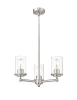 Three Light Chandelier by Z-Lite - Thayer Collection, Brushed Nickel Finish - 742-3BN
