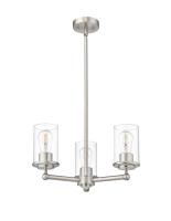 Three Light Chandelier by Z-Lite - Thayer Collection, Brushed Nickel Finish - 742-3BN