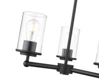 Three Light Chandelier by Z-Lite - Thayer Collection, Matte Black Finish - 742-3MB