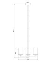 Three Light Chandelier by Z-Lite - Thayer Collection, Matte Black Finish - 742-3MB