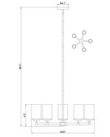 Five Light Chandelier by Z-Lite - Thayer Collection, Brushed Nickel Finish - 742-5BN